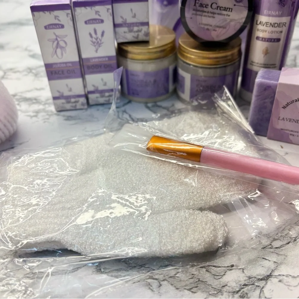 Spa Day Gift set Lavender Face Oil & Serum Set Bath Relaxing